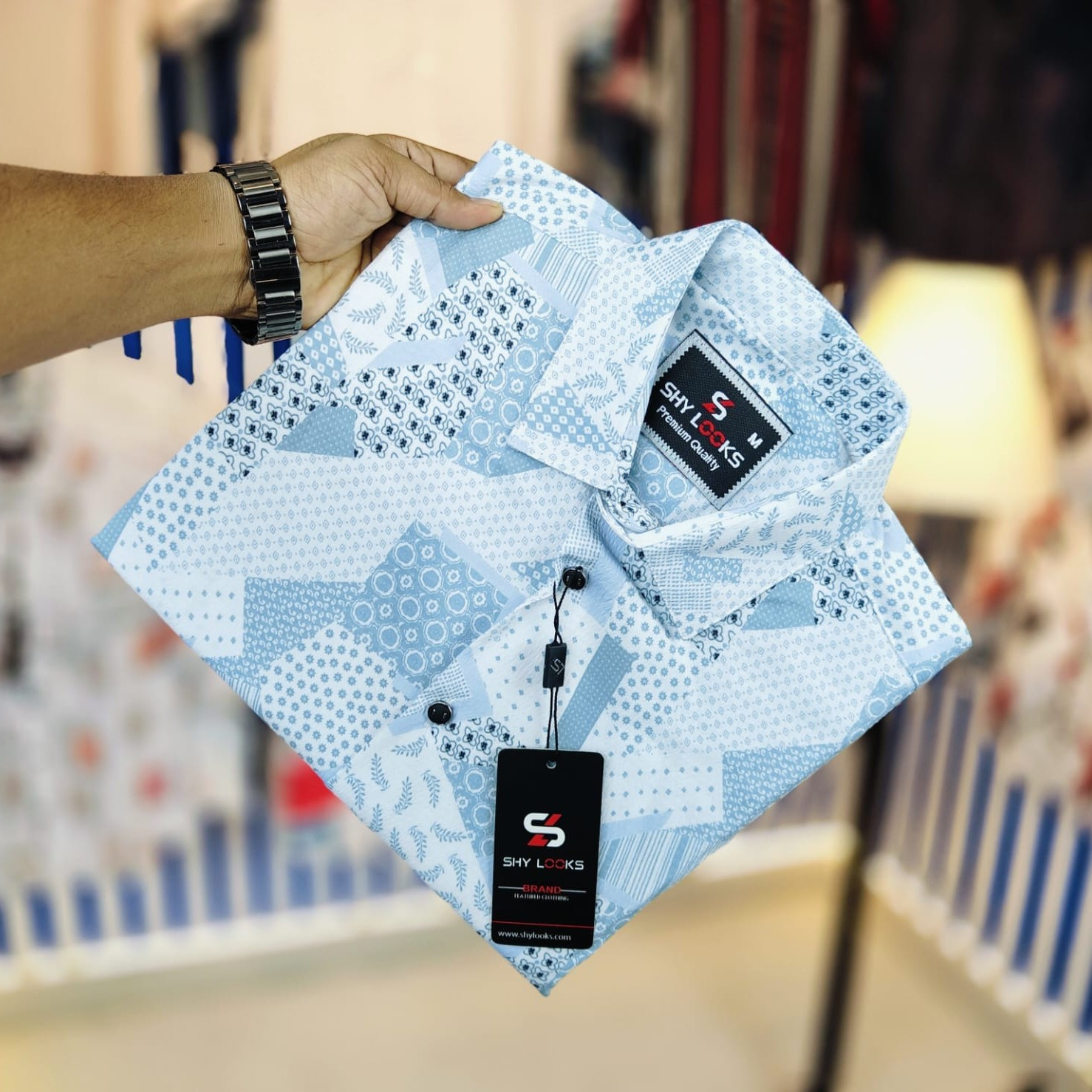 Luxury Popcorn Full Sleeve Print Shirt