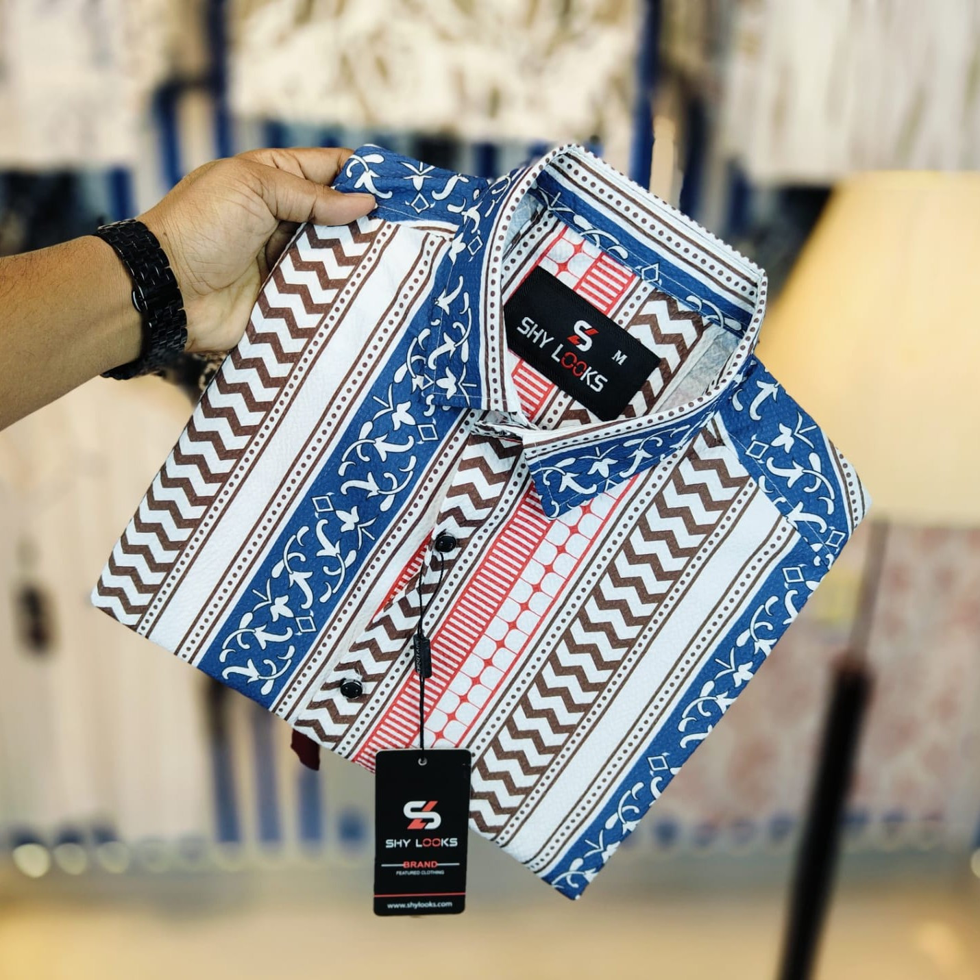 Luxury Popcorn Full Sleeve Print Shirt