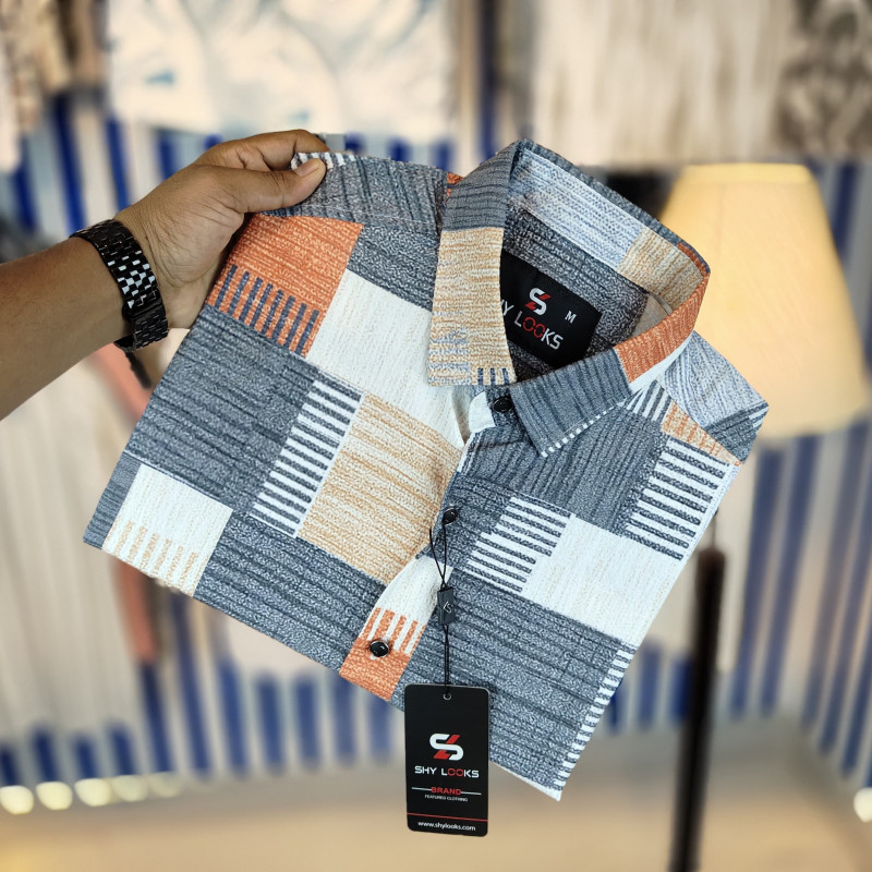 Luxury Popcorn Full Sleeve Print Shirt