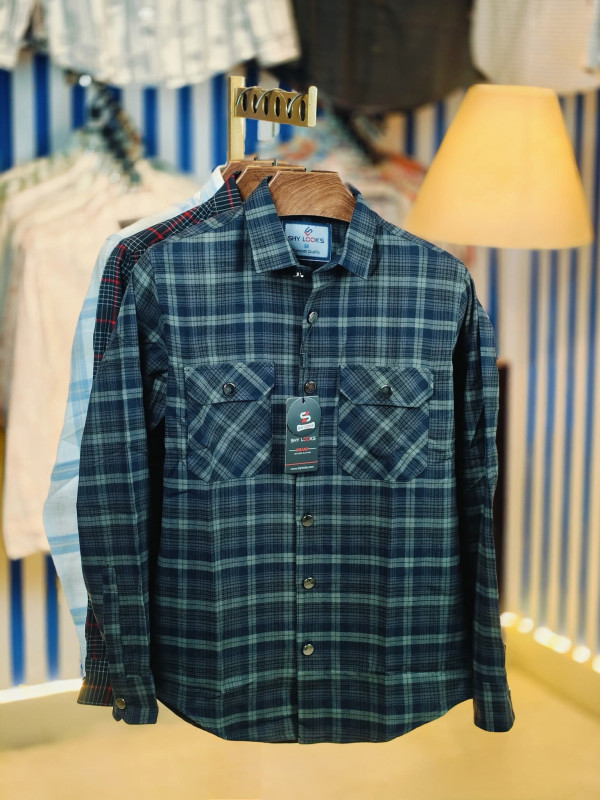 Premium Double Pocket Check Shirt