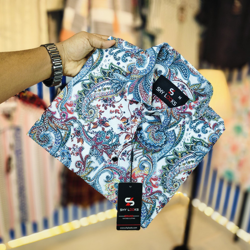 Luxury Popcorn Full Sleeve Print Shirt