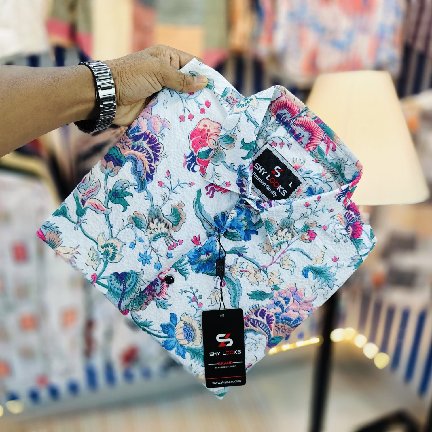 Luxury Popcorn Full Sleeve Print Shirt